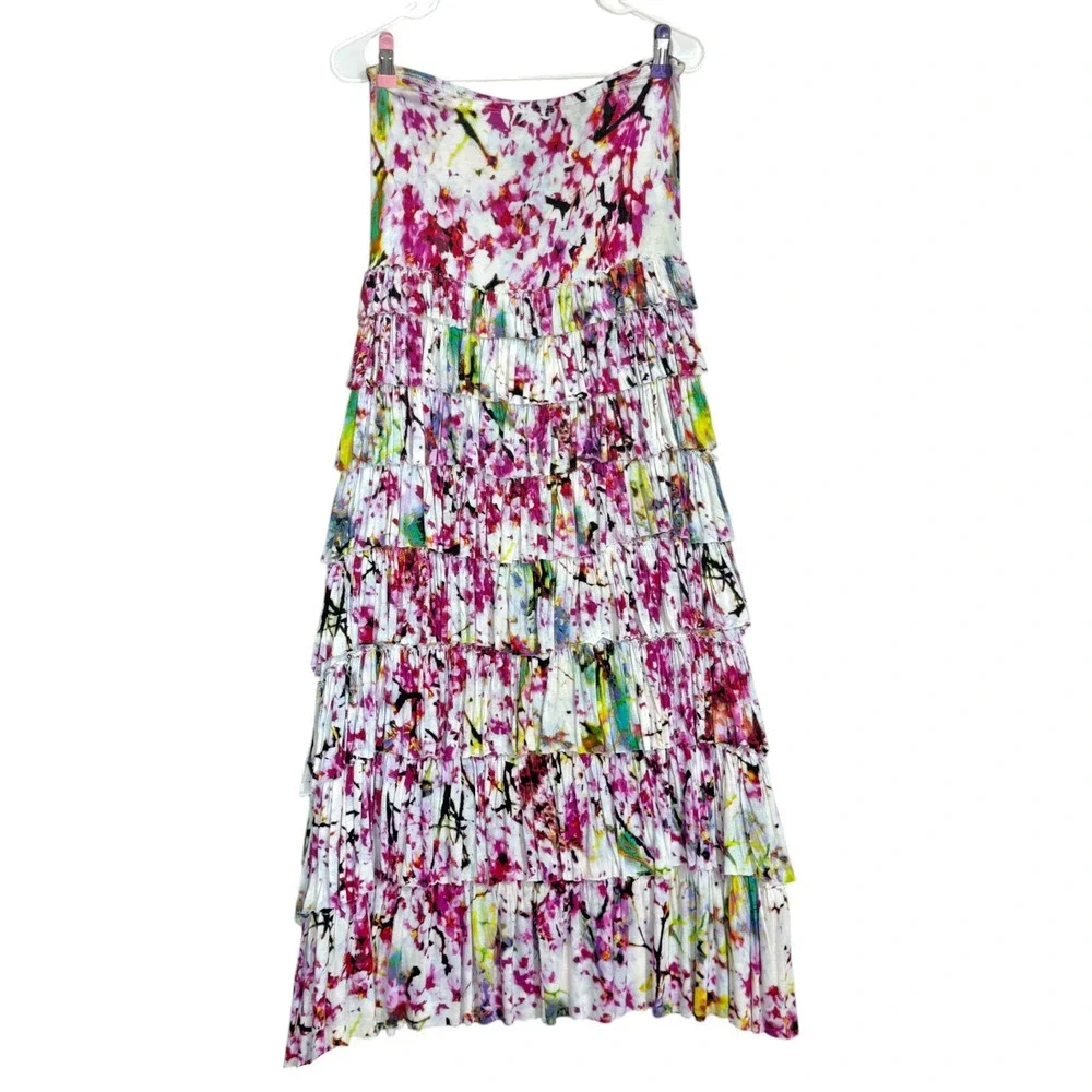 Grace Elements Convertible Tiered Maxi Skirt Dress M Boho Festival